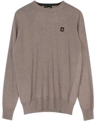 Refrigiwear - Truien & Vesten ,Bruin ,Wol Bruine Wol Cashmere Pullover Trui - Lyst
