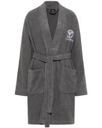 carlo colucci - Embroidered Cotton Kimono Robe - Lyst