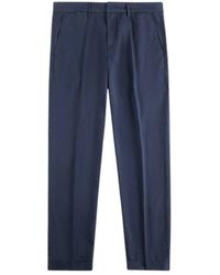 Fay - Broeken ,Blauw ,Blauwe Slim Fit Stretch Broek - Lyst
