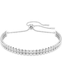 Swarovski - Accessoires ,Grijs Matrix Tennisarmband Wit Gerhodineerd 5678252 - Lyst
