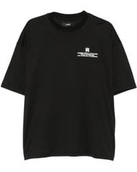 Amiri - Tops ,Zwart ,Katoen T-Shirt Met Logoprint - Lyst