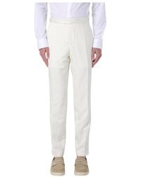 HUGO - Broeken ,Wit ,Witte Straight-Leg Boss Broek - Lyst