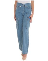 Liu Jo - Cargo Broek Met Hoge Taille En Zakken - Lyst
