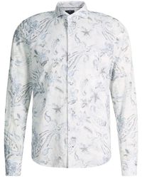 Joop! - Linnen En Katoenen Overhemd Met Paisleyprint - Lyst