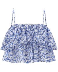 Isabel Marant - Erisa Ruffled Floral Top - Lyst