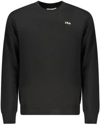 Fila - Hoodies & Sweatvesten ,Zwart ,Katoen Leverano Sweatshirt - Lyst