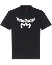 MCM - T-Shirt Mit Laurel-Logo Aus Bio-Baumwolle - Lyst