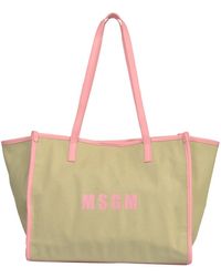 MSGM - Rosa canvas einkaufstasche - Lyst