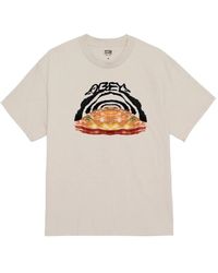 Obey - Tops ,Grijs ,Katoen Leap Tee Katoenen T-Shirt Grijs - Lyst