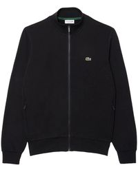 Lacoste - Zwarte Hoodie Trui - Lyst