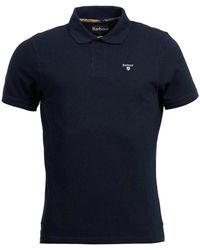 Barbour - Tops ,Blauw ,Katoen Katoenen Polo Shirt - Lyst