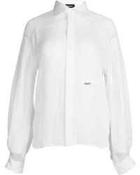 DSquared² - Luxueuze Zijden Blouse Met Knopen - Lyst