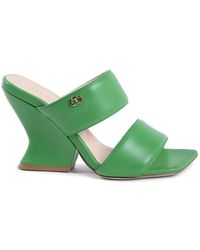 Dee Ocleppo - Grüne leder keilsandalen - Lyst