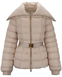 Elisabetta Franchi - Kurze Steppjacke Mit Gürtel - Lyst