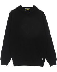 Iuter - Hoodies & Sweatvesten ,Zwart ,Katoen Zwarte Logo Hoodie Met Zijstrepen - Lyst