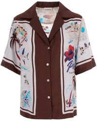 P.A.R.O.S.H. - Bowling Collar Short Sleeve Shirt - Lyst