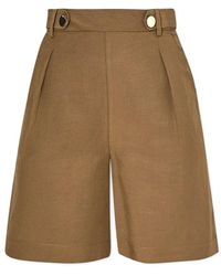 Liu Jo - Grüne leinen bermuda shorts mit taschen - Lyst