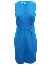 Diane von Furstenberg Sleeveless Dress With Zipper At The Front - Blauw