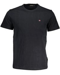 Napapijri - Tops ,Zwart ,Katoen Zwarte Katoenen T-Shirt - Lyst