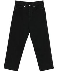 Nine:inthe:morning - Zwarte Knoopsluiting Donkere Wassing Jeans - Lyst