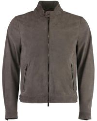 Moorer - Klassische Lederjacke Mit Reißverschlusstaschen - Lyst