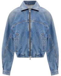 Agolde - Jassen ,Blauw ,Katoen Dixon Cocoon Bomberjack - Lyst