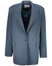 Low Classic - Jassen ,Grijs ,Wol Klassieke Blazer Met Reverskraag - Lyst