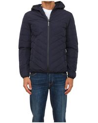 EA7 - Jassen ,Blauw ,Polyester Down Jacket - Lyst