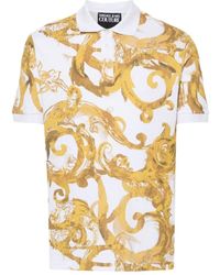 Versace - T-shirt polo bianche per uomo - Lyst