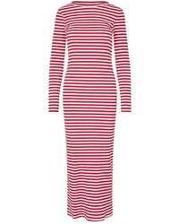 Lolly's Laundry - Kleedjes ,Veelkleurig ,Gestreepte Maxi Jurk Met Lange Mouwen - Lyst