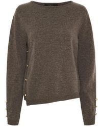 Btfcph - Truien & Vesten ,Bruin ,Leer Trui Met Ronde Hals - Lyst