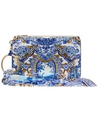 CAMILLA - Blau und gelb ring schal clutch - Lyst