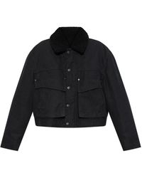 DSquared² - Jassen ,Zwart ,Katoen Jas Met Kraag - Lyst