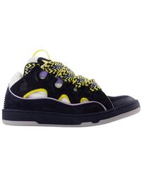 Lanvin - Schoenen ,Veelkleurig ,Leer Curb Leather Sneakers - Lyst