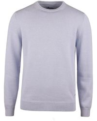 Stenströms - Truien & Vesten ,Blauw ,Gebreide Ronde Hals Trui - Lyst