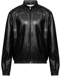 Acne Studios - Jassen ,Zwart ,Leer Leren Jas - Lyst