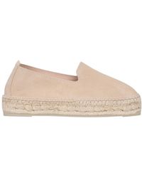 Manebí - Schoenen ,Leer Champagne Espadrilles Platform Sandalen - Lyst