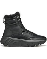Geox - Schoenen ,Zwart ,Leer Zwarte Diamanta Enkellaarzen - Lyst