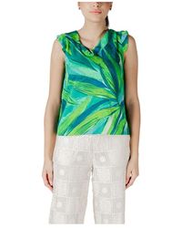 ONLY - Blumige Ärmellose Bluse - Lyst
