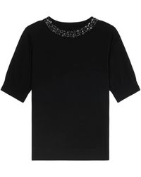Oltre - Rundhals-Pullover Mit Verzierungen - Lyst
