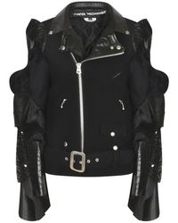 Junya Watanabe - Schwarze mäntel für stilvolles aussehen - Lyst
