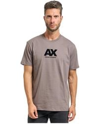 ARMANI EXCHANGE - Herren Logo T-Shirt Grau - Lyst