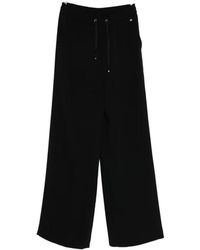 Herno - Broeken ,Blauw ,Polyester Broek Met Trekkoord - Lyst