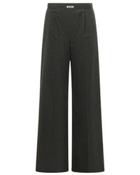 MSGM - Wide Trousers - Lyst