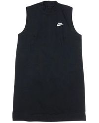 Nike - Sportkleid jersey in schwarz/weiß - Lyst