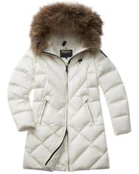 Blauer - Chaqueta Acolchada Blanca Con Líneas Geométricas, Mujer, Talla - Lyst