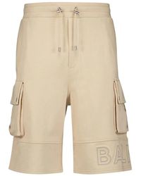 Balmain - Logo-Print Cargo Shorts - Lyst