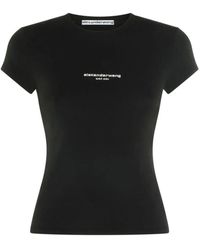 Alexander Wang - Logo Print T-Shirt Met Korte Mouwen - Lyst