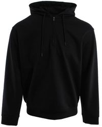 Armani - Hoodies & Sweatvesten ,Zwart ,Wol Knit Sweater - Lyst