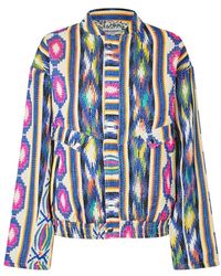 Lolly's Laundry - Overhemden ,Veelkleurig ,Katoen Multi Hawaii Ll Jacket Ls Stijlvol - Lyst